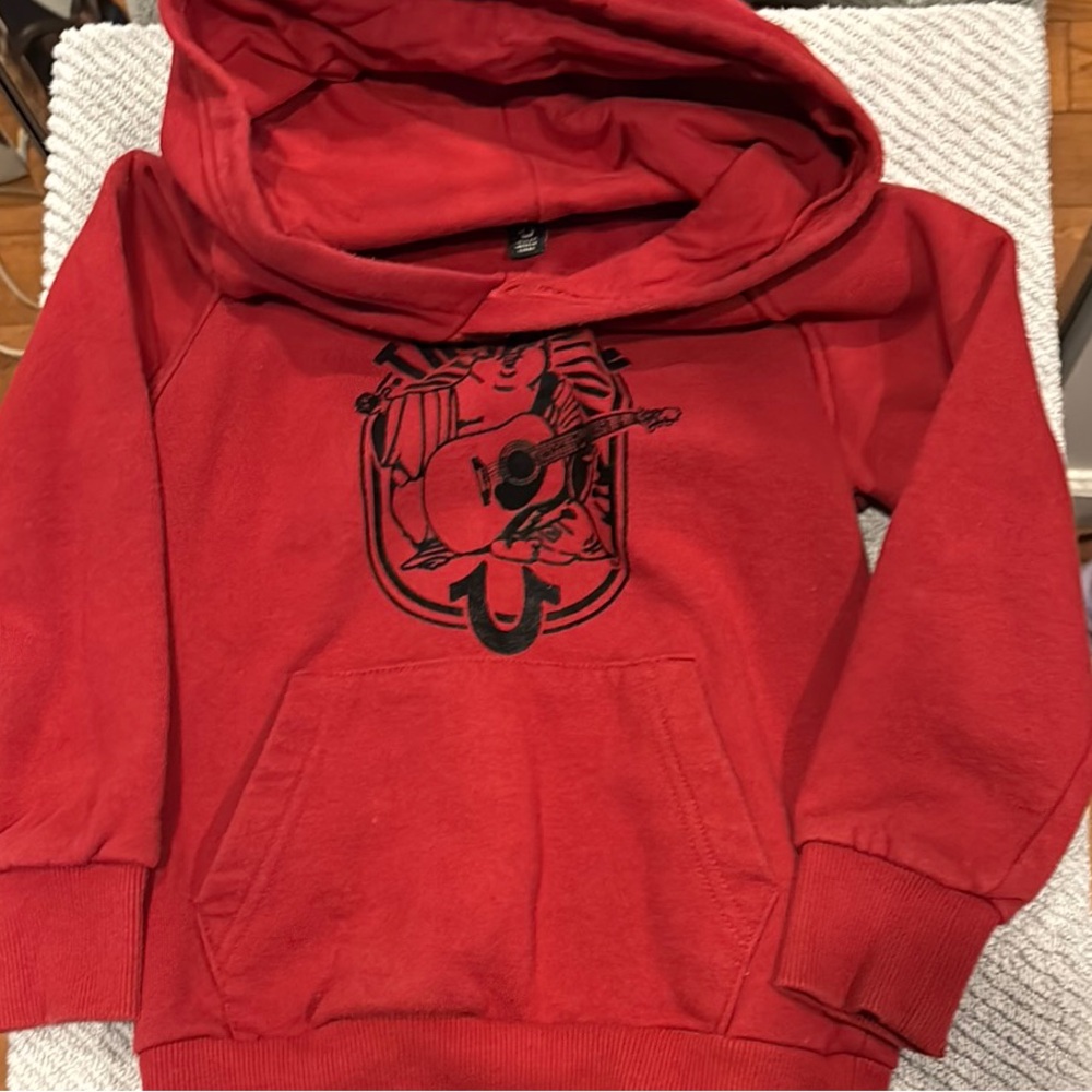Red Graphic Hoodie Sweatshirt